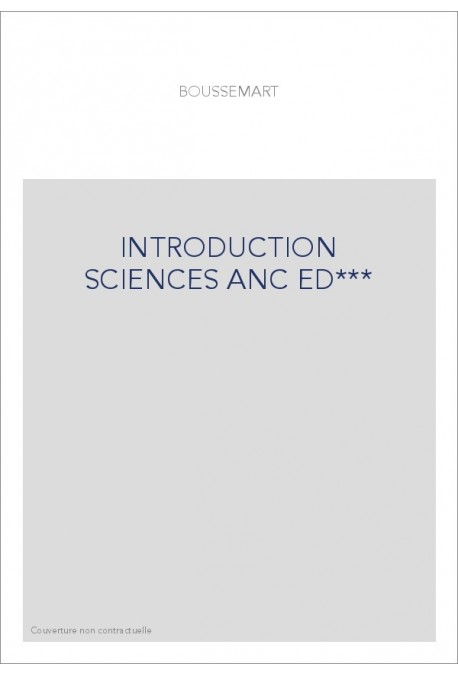 INTRODUCTION SCIENCES ANC ED***