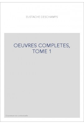 OEUVRES COMPLETES, TOME 1