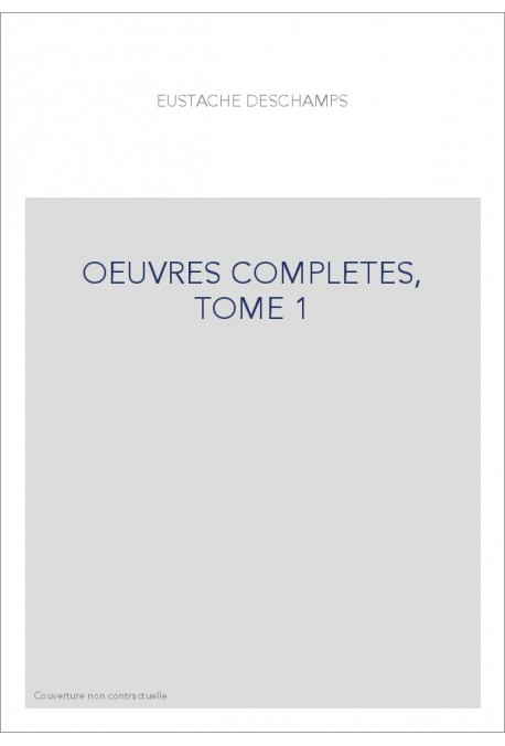 OEUVRES COMPLETES, TOME 1
