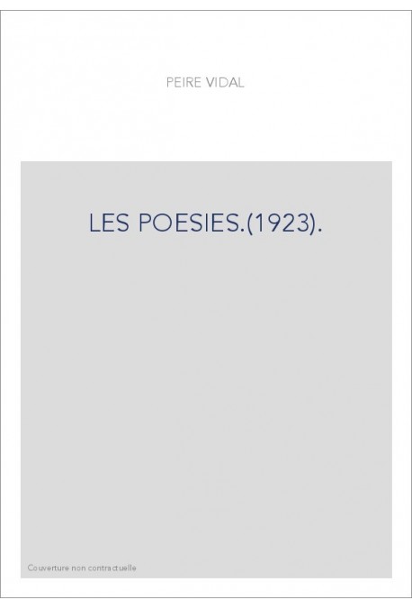 LES POESIES.(1923).