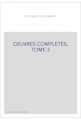 OEUVRES COMPLETES, TOME 3