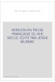 LA VIE DE SAINT EUSTACHE. VERSION EN PROSE FRANCAISE DU XIIE SIECLE