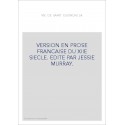 LA VIE DE SAINT EUSTACHE. VERSION EN PROSE FRANCAISE DU XIIE SIECLE