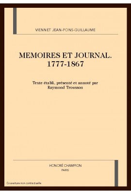 MEMOIRES ET JOURNAL, 1777-1867