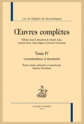 CORRESPONDANCE ET DOCUMENTS.    UVRES COMPLÈTES  TOME 4