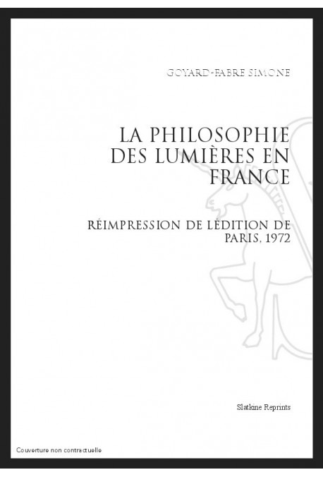 LA PHILOSOPHIE DES LUMIÈRES EN FRANCE