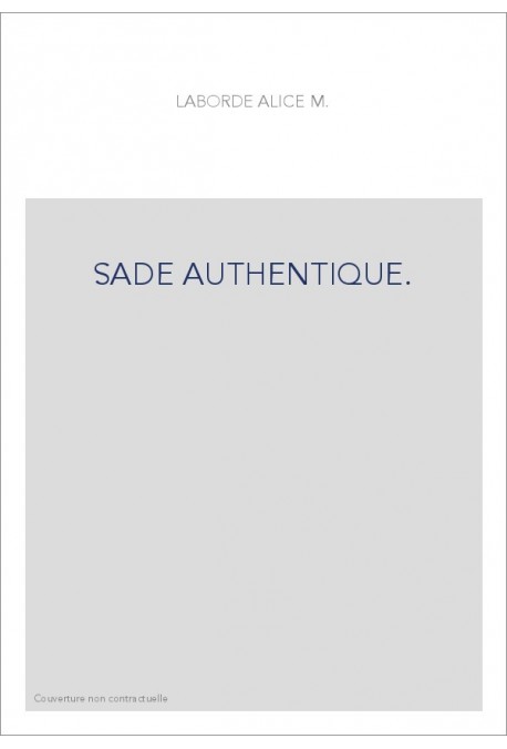 SADE AUTHENTIQUE.