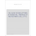 HB. SUIVI DE XIX LETTRES A STENDHAL. PREFACE ET NOTES PAR V. DEL LITTO.
