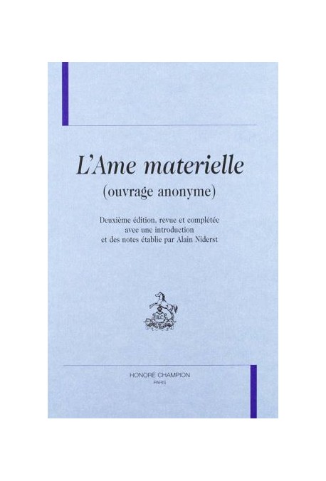 L'AME MATERIELLE (OUVRAGE ANONYME)