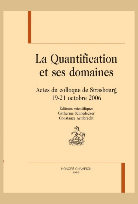 LA QUANTIFICATION ET SES DOMAINES