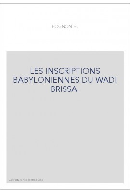 LES INSCRIPTIONS BABYLONIENNES DU WADI BRISSA.