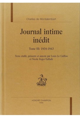 JOURNAL INTIME INEDIT TOME III (1834-1843)