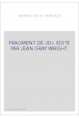 LA RESURRECTION DU SAUVEUR. FRAGMENT DE JEU