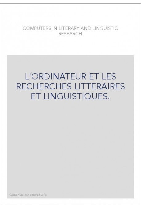 COMPUTERS IN LITERARY AND LINGUISTIC RESEARCH. VOLUME 2