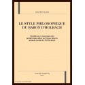 LE STYLE PHILOSOPHIQUE DU BARON D'HOLBACH