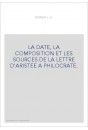 LA DATE, LA COMPOSITION ET LES SOURCES DE LA LETTRE D'ARISTEE A PHILOCRATE.