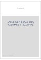 TABLE GENERALE DES VOLUMES 1-30.(1947).