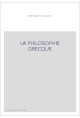 LA PHILOSOPHIE GRECQUE
