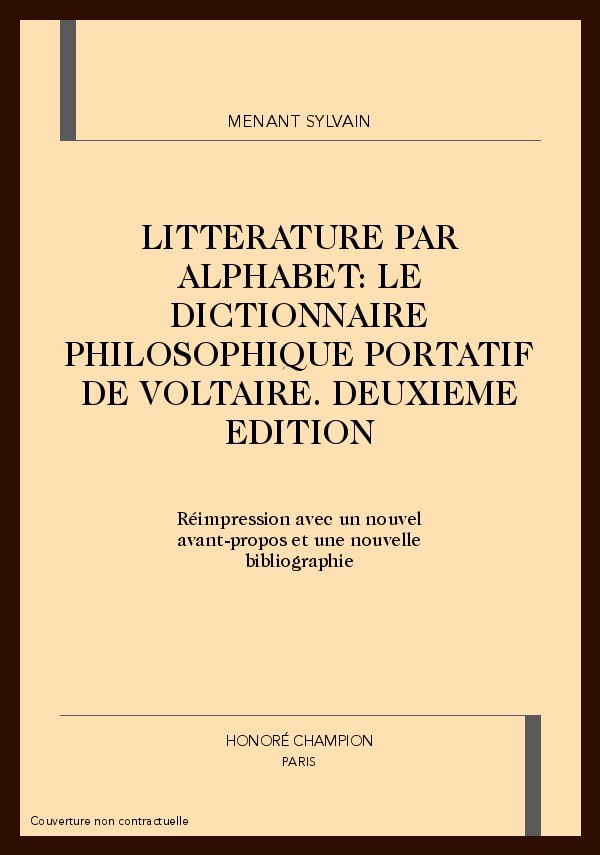 le dictionnaire philosophique de voltaire