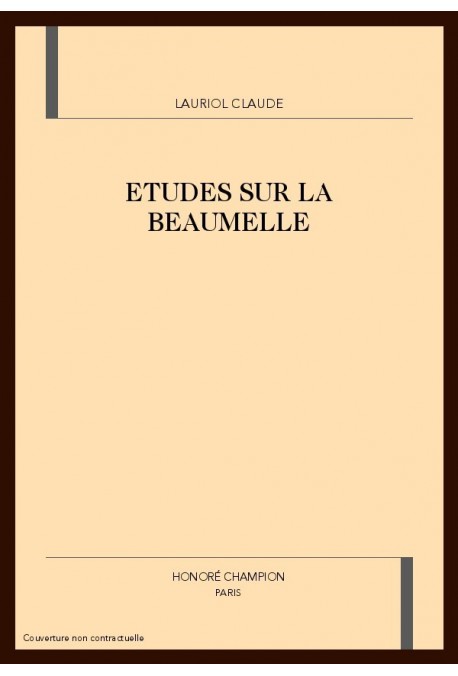 ÉTUDES SUR LA BEAUMELLE