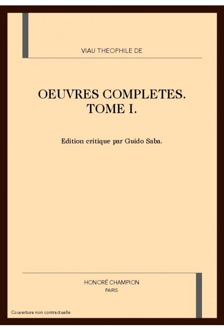 OEUVRES COMPLETES. TOME I. PREMIERE PARTIE. TRAITE DE L'IMMORTALITE DE L'AME OU LA MORT ... POESIES, LARISSA.