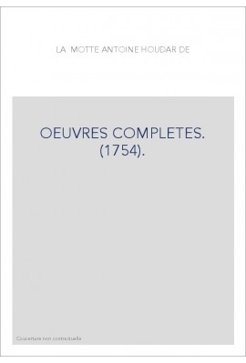 OEUVRES COMPLETES. (1754).
