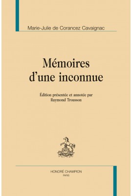 MÉMOIRES DUNE INCONNUE