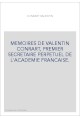 MEMOIRES DE VALENTIN CONRART, PREMIER SECRETAIRE PERPETUEL DE L'ACADEMIE FRANCAISE.