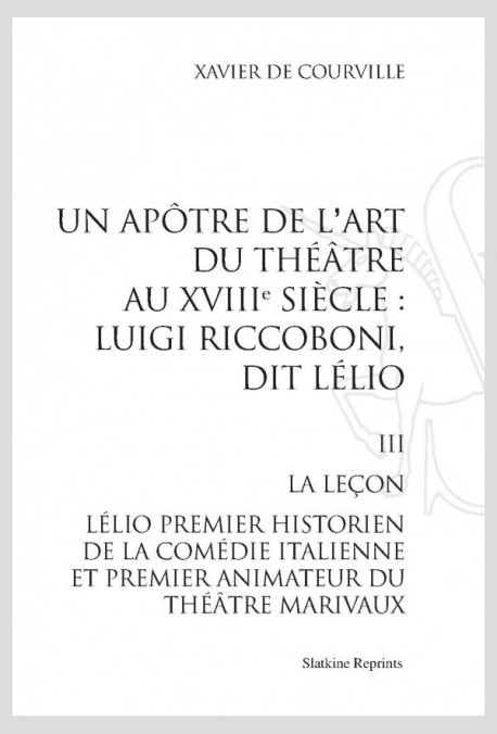 LUIGI RICCOBONI, DIT LÉLIO. T3 ET FIN
