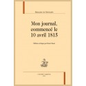 MON JOURNAL COMMENCÉ LE 10 AVRIL 1815