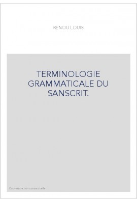 TERMINOLOGIE GRAMMATICALE DU SANSCRIT.