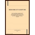 MEMOIRE ET ECRITURE
