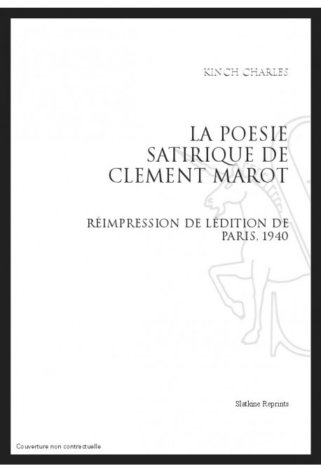 LA POESIE SATIRIQUE DE CLEMENT MAROT