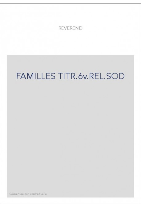FAMILLES TITR.6v.REL.SOD