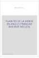PLAINTES DE LA VIERGE EN ANGLO-FRANCAIS (XIIE-XIVE SIECLES).