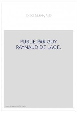 CHOIX DE FABLIAUX.
