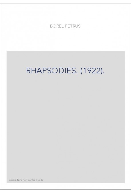 RHAPSODIES. (1922).