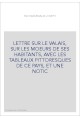 LETTRE SUR LE VALAIS, SUR LES MOEURS DE SES HABITANTS, AVEC LES TABLEAUX PITTORESQUES DE CE PAYS, ET UNE NOTIC