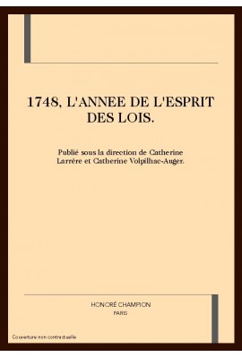 1748, L'ANNEE DE "L'ESPRIT DES LOIS".