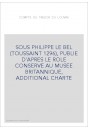 COMPTE DU TRESOR DU LOUVRE SOUS PHILIPPE LE BEL (TOUSSAINT 1296)