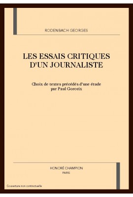 LES ESSAIS CRITIQUES D'UN JOURNALISTE