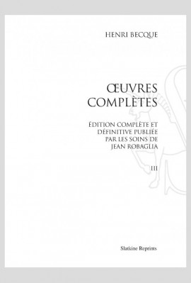 OEUVRES COMPLETES