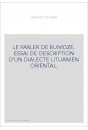 LE PARLER DE BUIVIDZE.