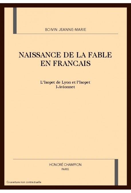 NAISSANCE DE LA FABLE EN FRANCAIS