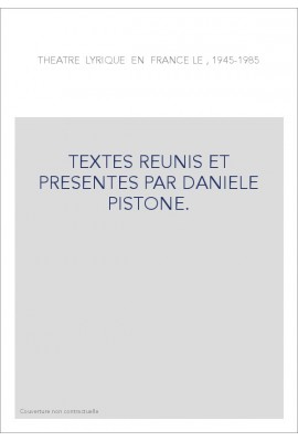 TEXTES REUNIS ET PRESENTES PAR DANIELE PISTONE.