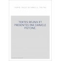 TEXTES REUNIS ET PRESENTES PAR DANIELE PISTONE.