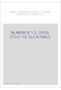 NUMEROS 1-3. (1874). (TOUT CE QUI A PARU).