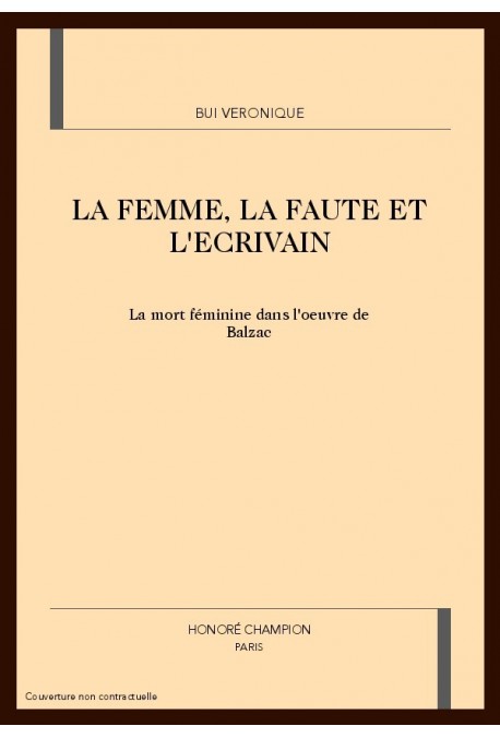 LA FEMME, LA FAUTE ET L'ECRIVAIN