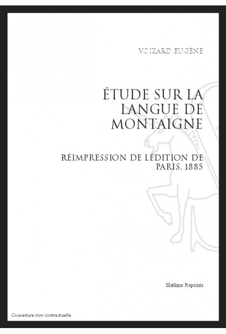 ÉTUDE SUR LA LANGUE DE MONTAIGNE