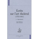 ECRITS SUR L'ART THEATRAL (1753-1801)                   VOLUME 1 : SPECTATEURS